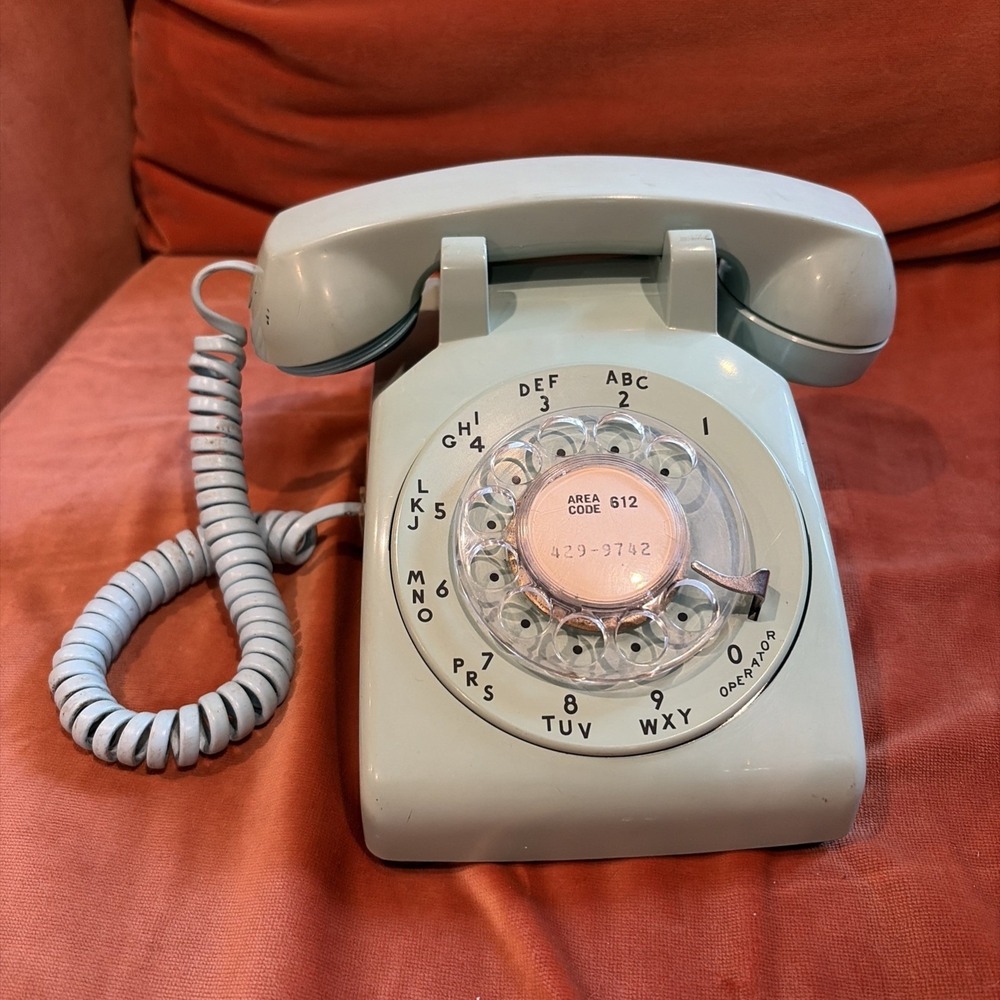 Vintage Western Electric Bell Systems NJ Rotary Phone Telephone Aqua Light Blue